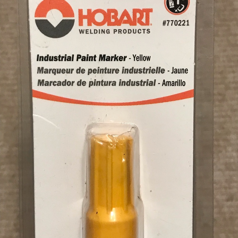 Hobart Welding Products Yellow Industrial Paint Tool Marker Pen # 770221
Valve a
